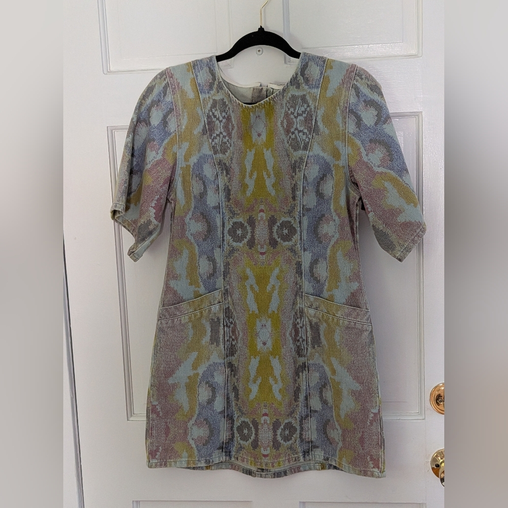 Desigual x Christian Lacroix Tapestry Dress NWT Size M Belted Mini Artsy Print - Picture 6 of 8